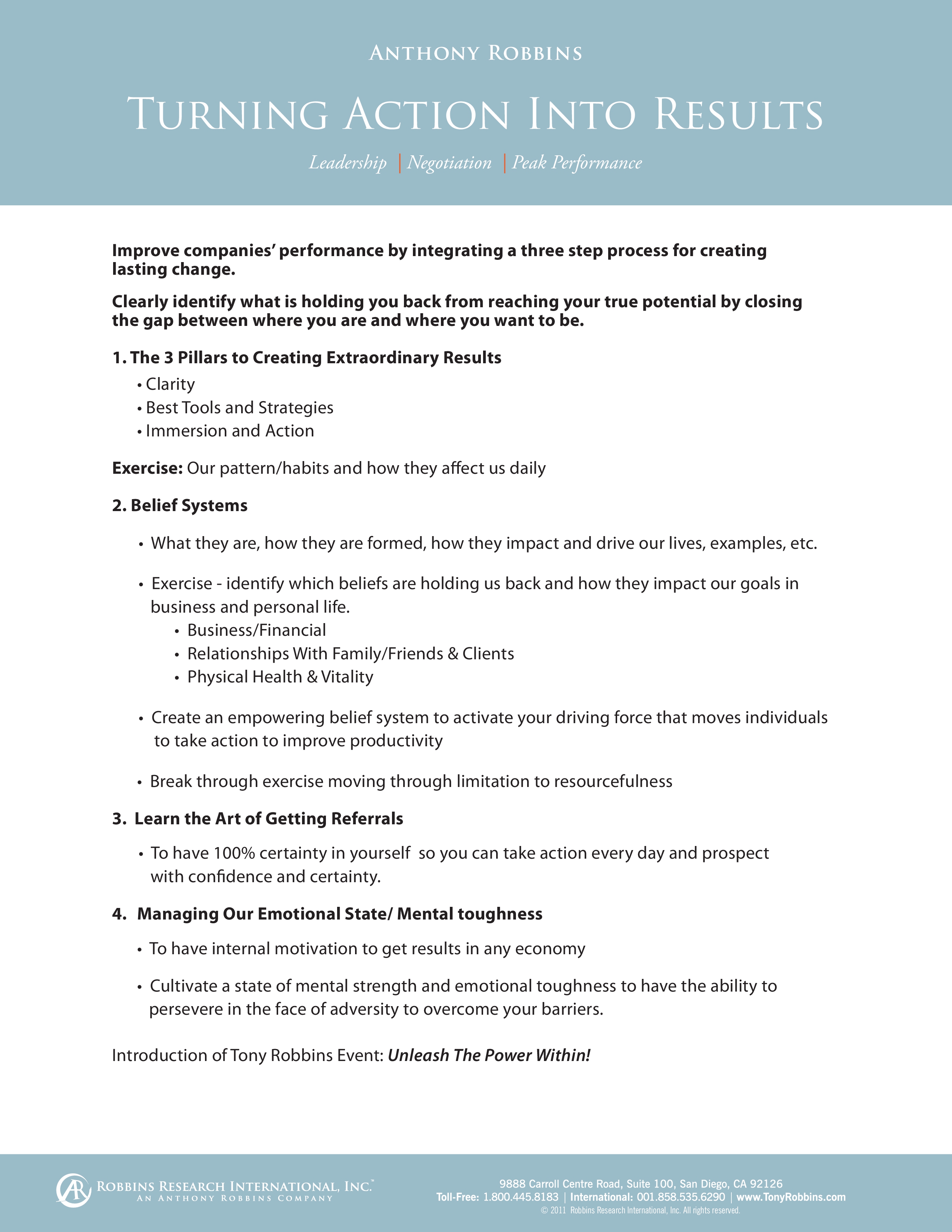 newport beach association of realtors tony robbins workshop tony robbins flyer