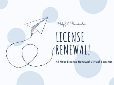 45 Hour License Renewal Class
