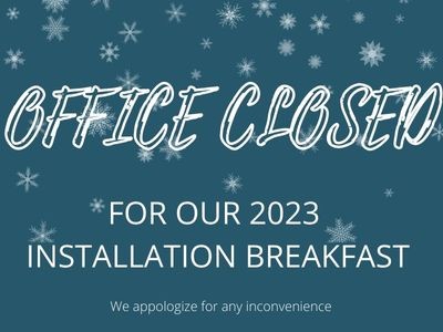 Office Closed for Installation Breakfast