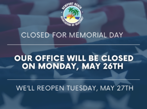Office Closed for Memorial Day