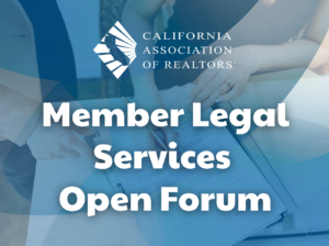 Member Legal Services Open Forum